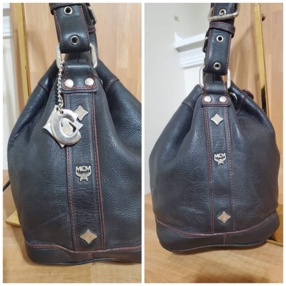 Authentic MCM Vintage Drawstring Bucket Bag - Picture 10 of 11
